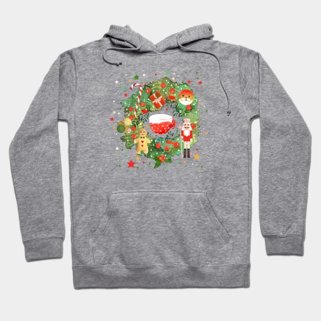 Chritsmas wreath Hoodie by Mimie20